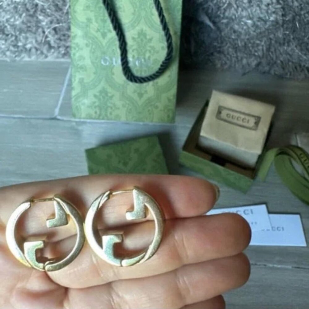 Gucci Blondie GG Hoop Earrings